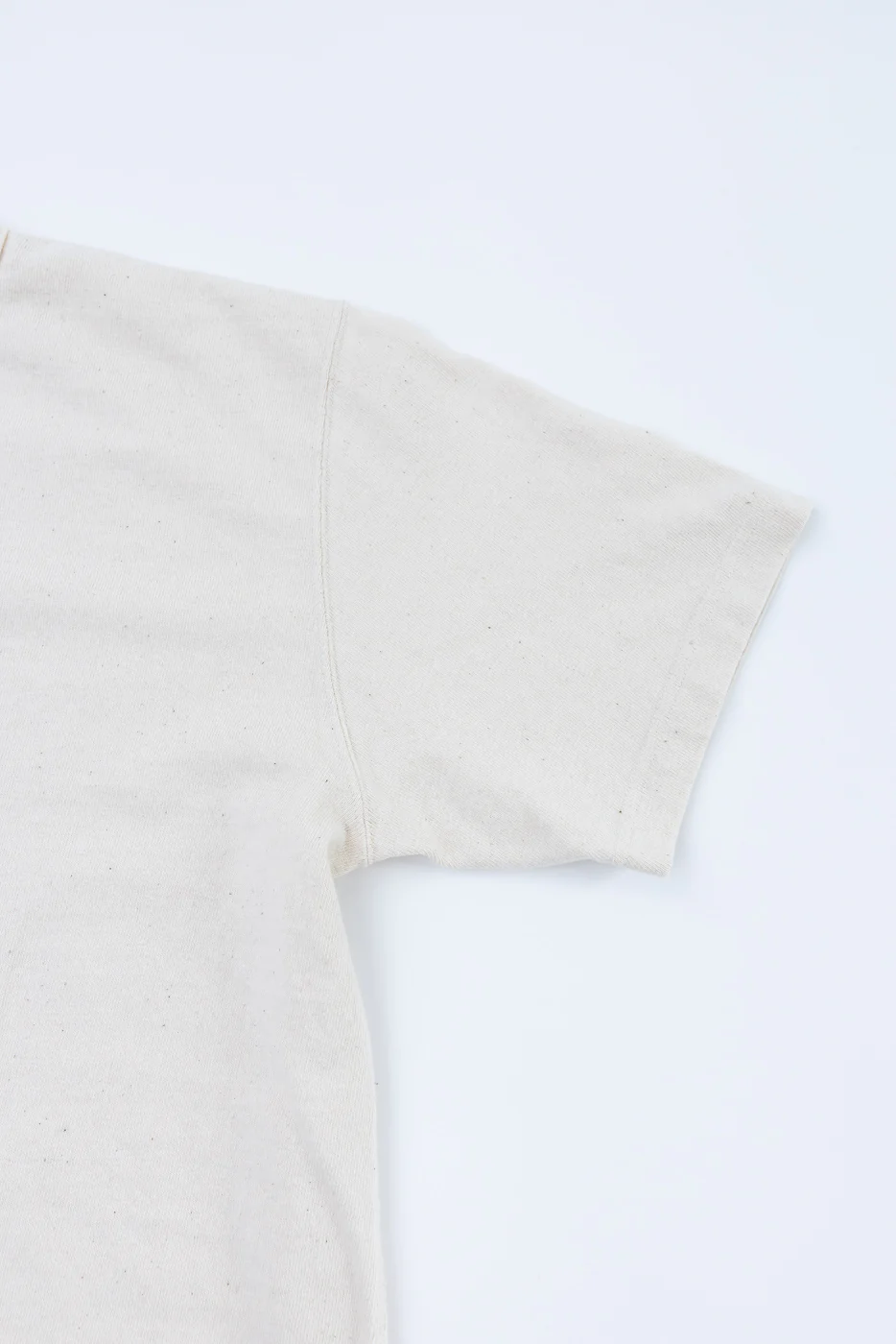 ELS Recycled Cotton Slub Crewneck T-Shirt - Ecru - Image 3