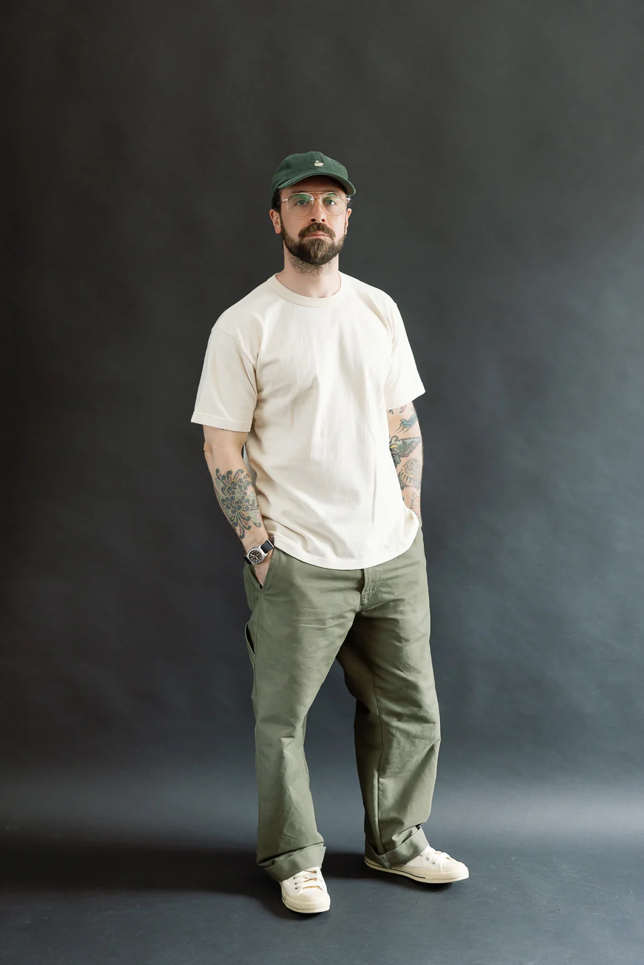 ELS Recycled Cotton Slub Crewneck T-Shirt - Ecru - Image 7