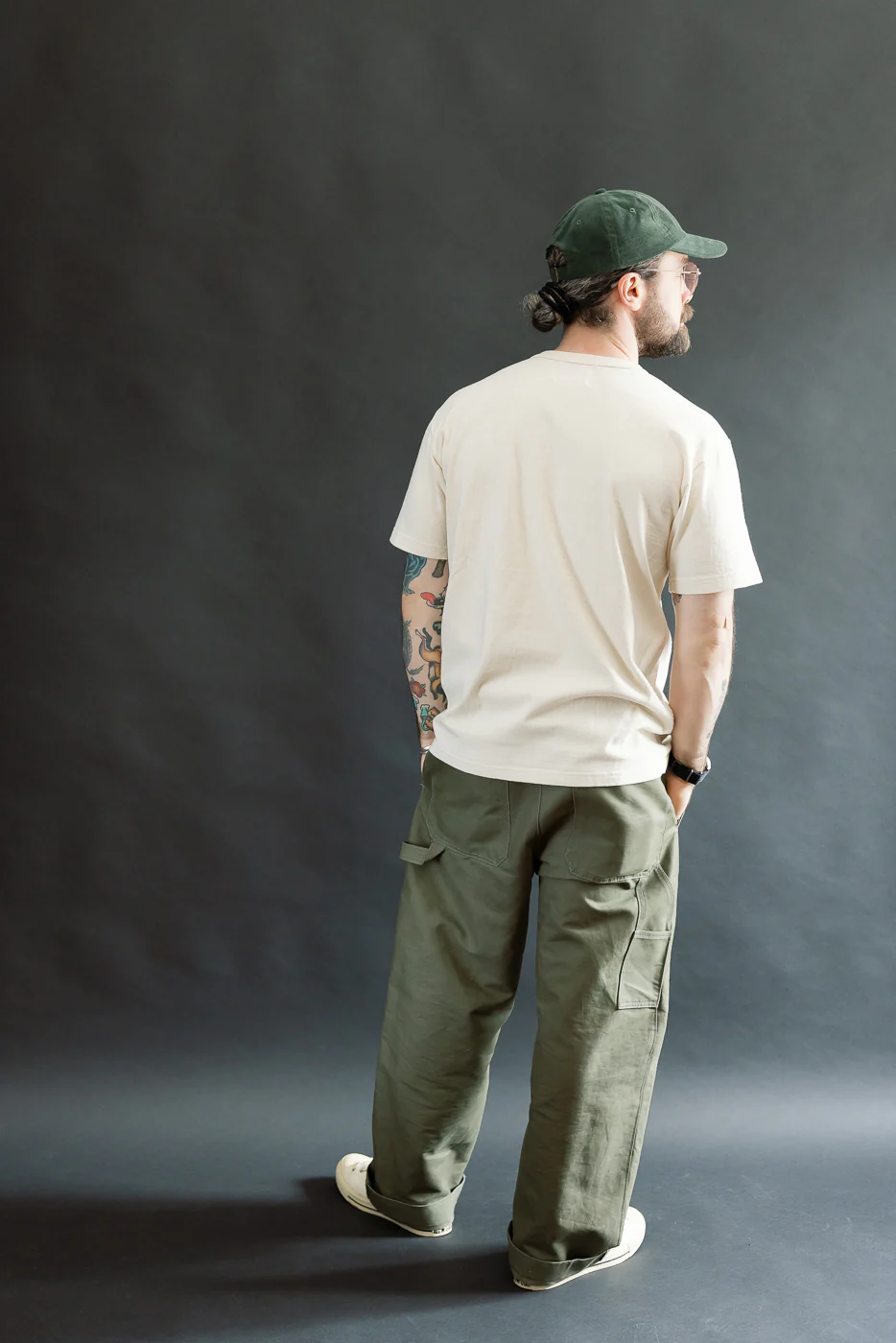 ELS Recycled Cotton Slub Crewneck T-Shirt - Ecru - Image 8