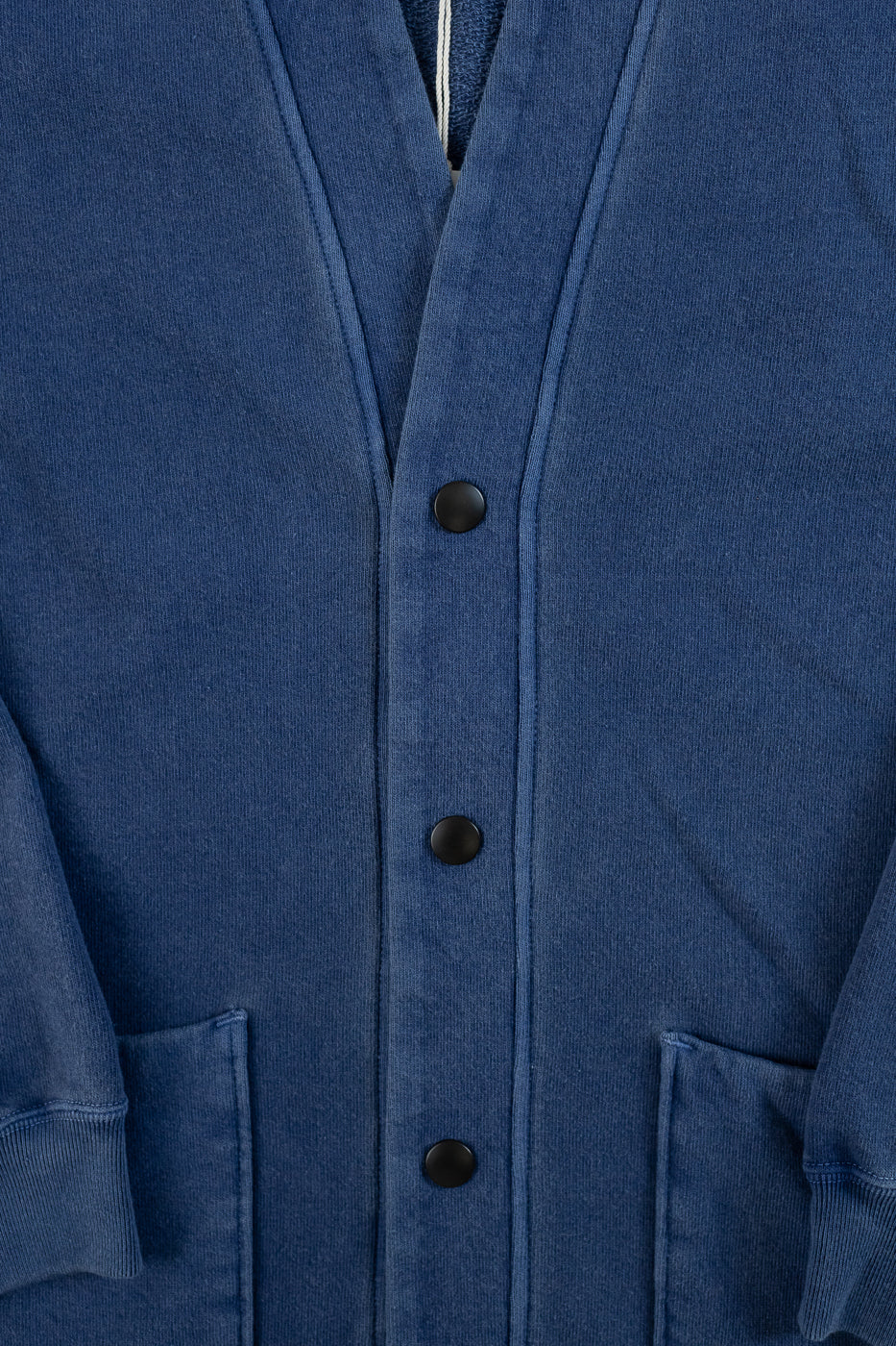 Faded Sweat Cardigan - 363 Fade Blue - Image 3