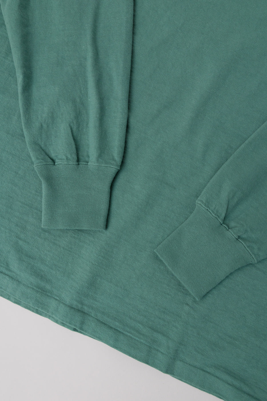 "Fallen Cotton" Midweight Tee Long Sleeve - Emerald - Image 3