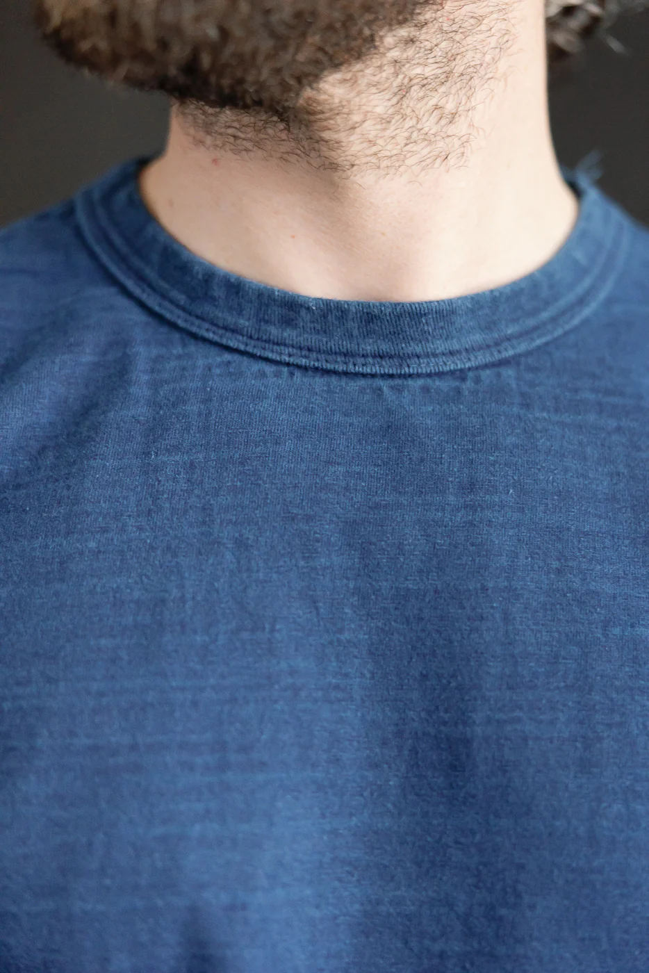 "Fallen Cotton" Midweight Tee Long Sleeve - Indigo - Image 15