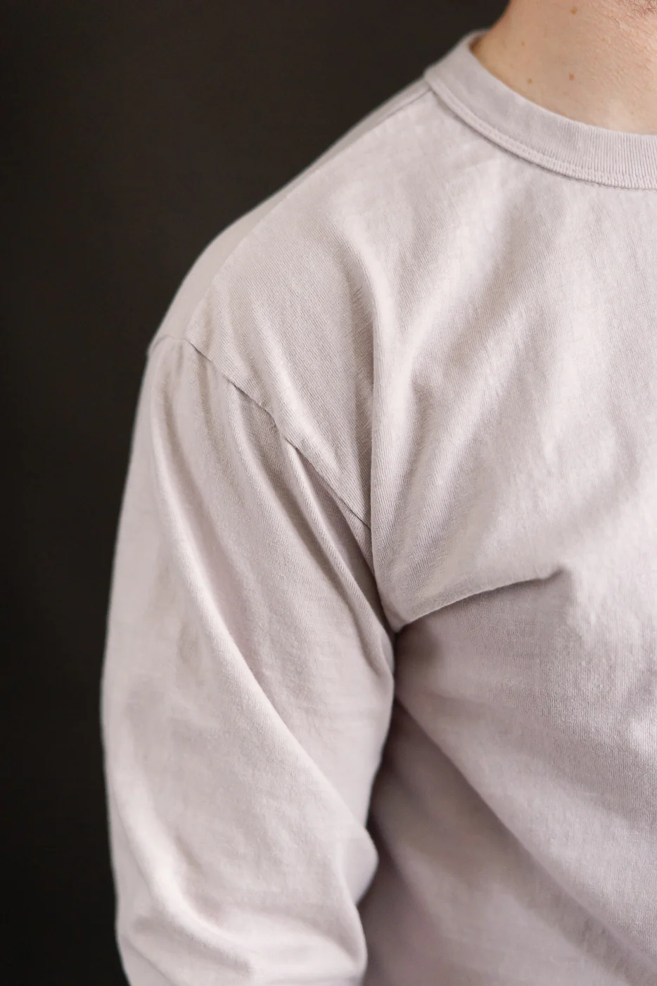 "Fallen Cotton" Midweight Tee Long Sleeve - Lavender - Image 15
