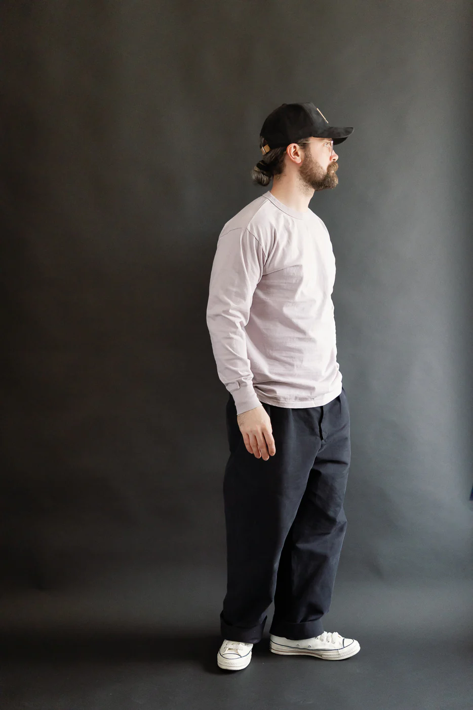 "Fallen Cotton" Midweight Tee Long Sleeve - Lavender - Image 6