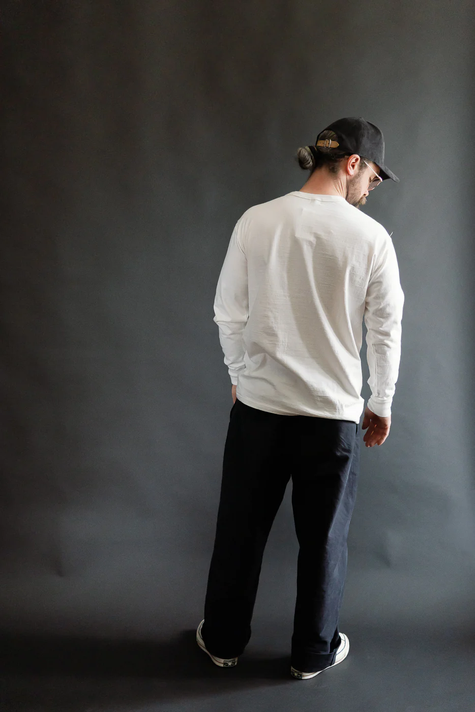 "Fallen Cotton" Midweight Tee Long Sleeve - Off White - Image 7