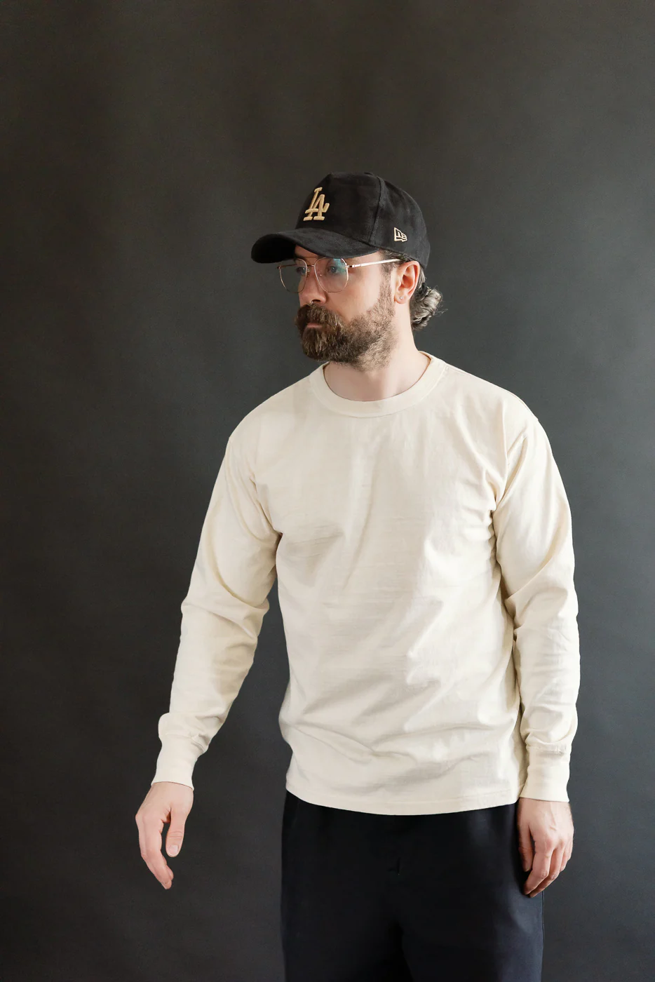 "Fallen Cotton" Midweight Tee Long Sleeve - PD Cream - Image 13