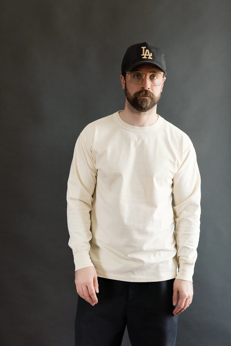 "Fallen Cotton" Midweight Tee Long Sleeve - PD Cream - Image 14