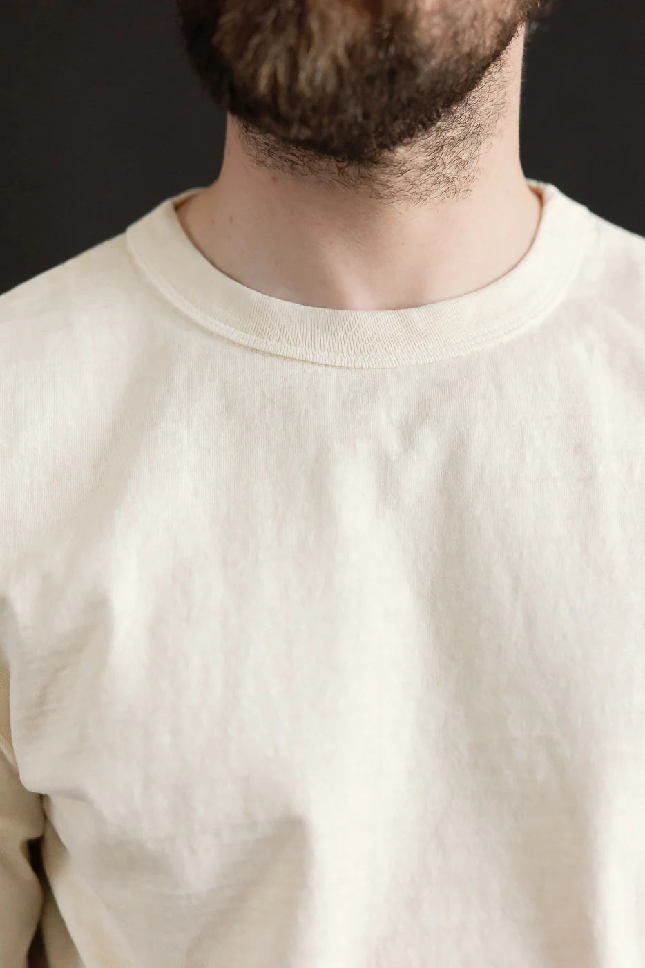 "Fallen Cotton" Midweight Tee Long Sleeve - PD Cream - Image 16