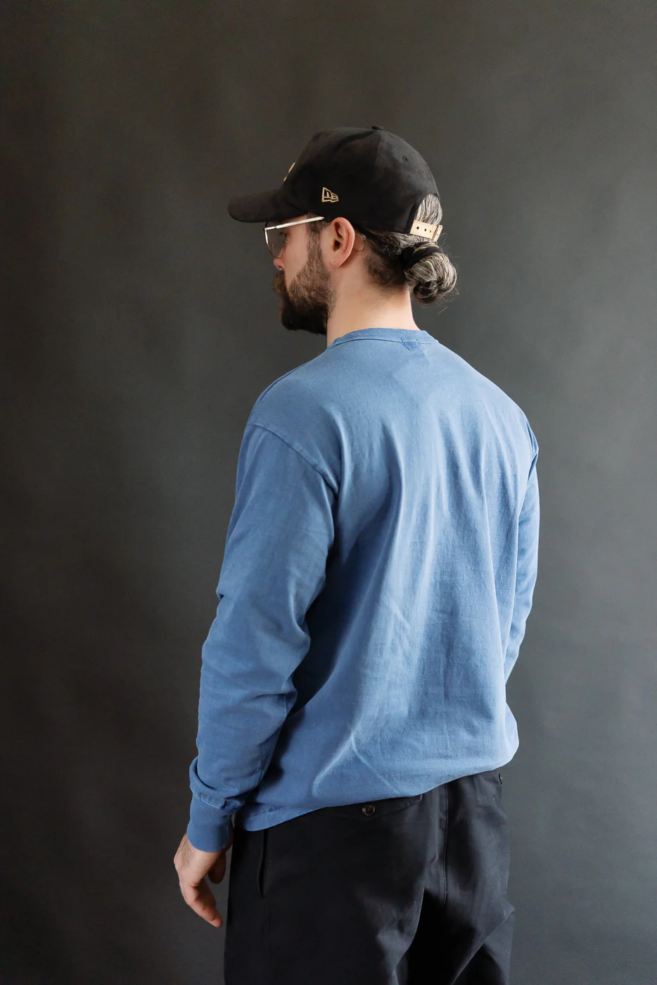 "Fallen Cotton" Midweight Tee Long Sleeve - PD Indigo - Image 11