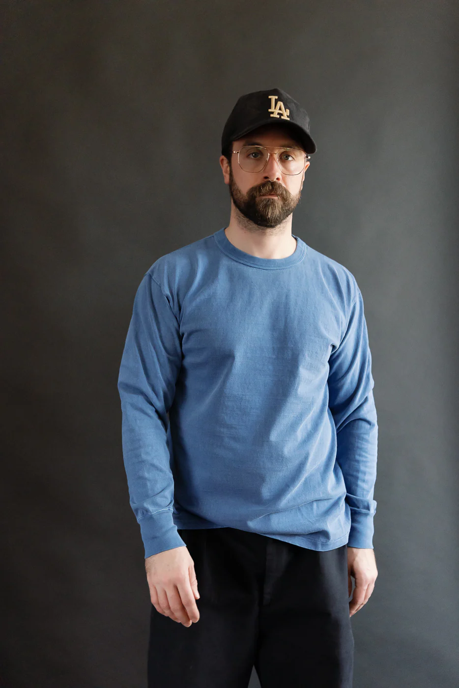 "Fallen Cotton" Midweight Tee Long Sleeve - PD Indigo - Image 13