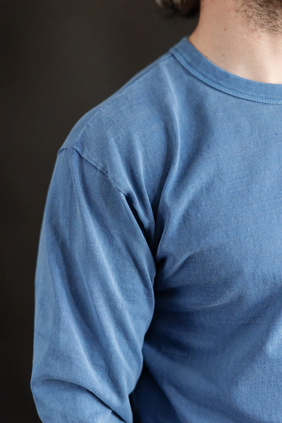 "Fallen Cotton" Midweight Tee Long Sleeve - PD Indigo - Image 16
