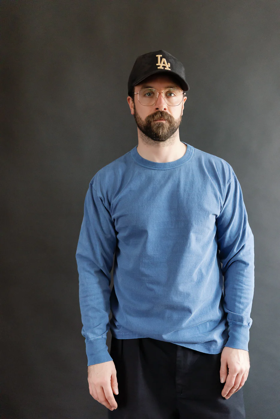 "Fallen Cotton" Midweight Tee Long Sleeve - PD Indigo - Image 8