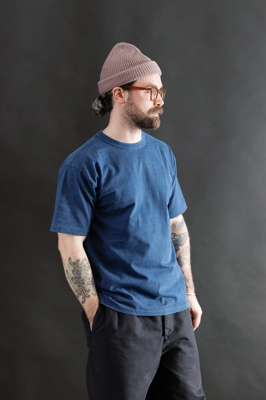 "Fallen Cotton" Midweight Tee Short Sleeve - Indigo - Image 10