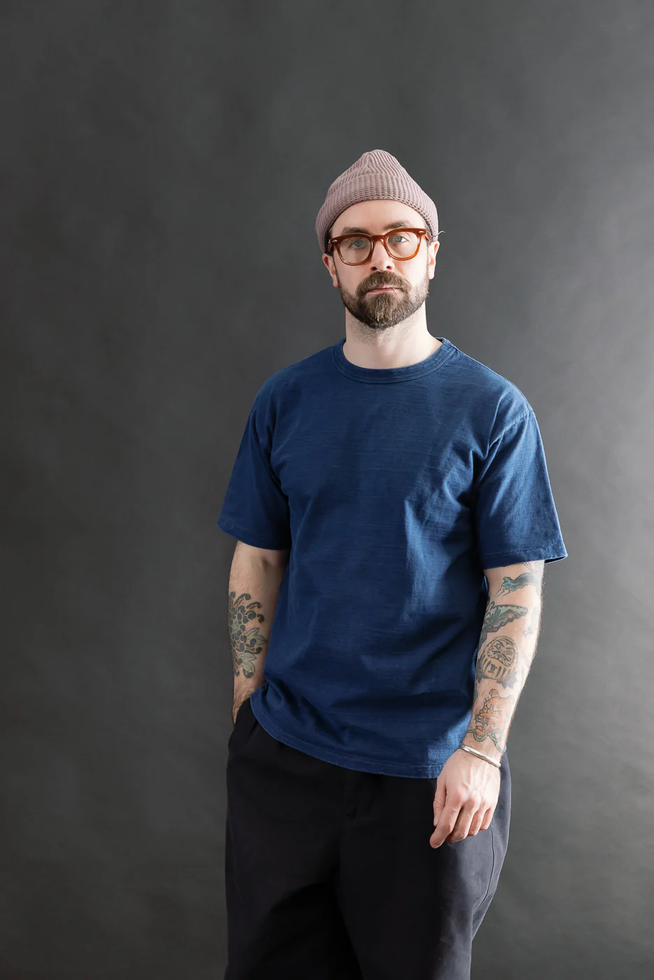 "Fallen Cotton" Midweight Tee Short Sleeve - Indigo - Image 14