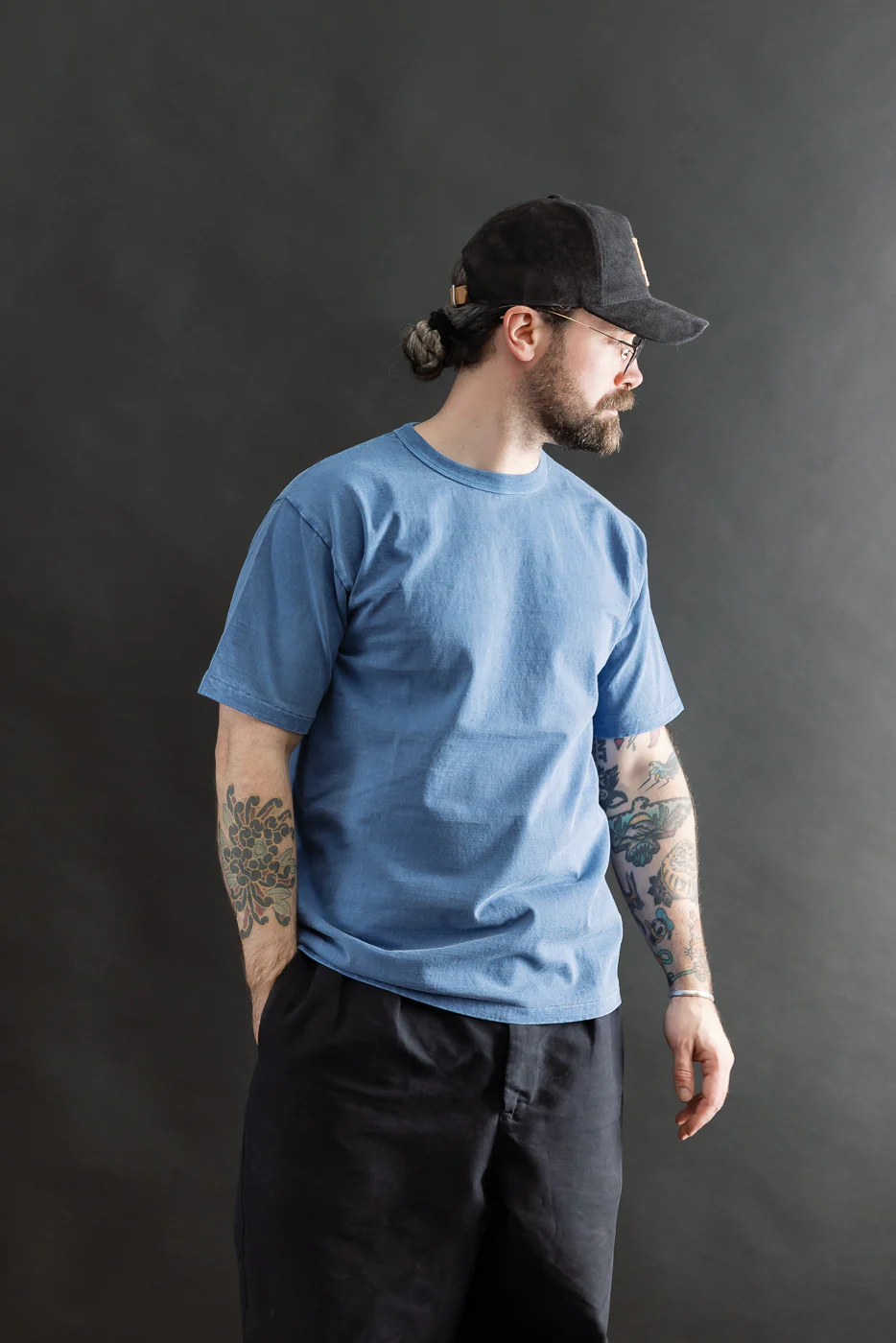 "Fallen Cotton" Midweight Tee Short Sleeve - PD Light Indigo - Image 13
