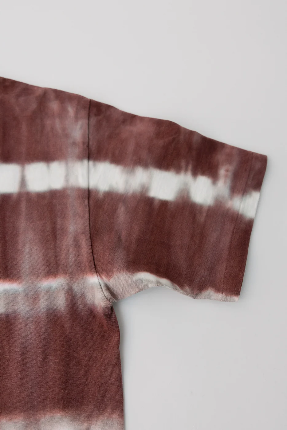 "Fallen Cotton" Midweight Tee Short Sleeve Tie Dye Border - Bordeaux - Image 3