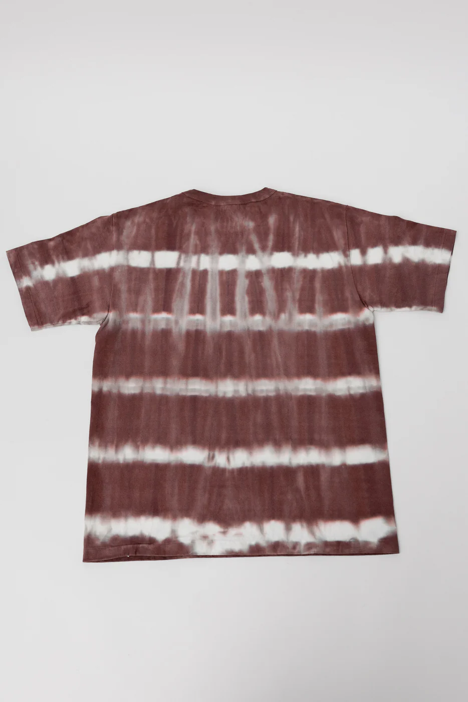 "Fallen Cotton" Midweight Tee Short Sleeve Tie Dye Border - Bordeaux - Image 4