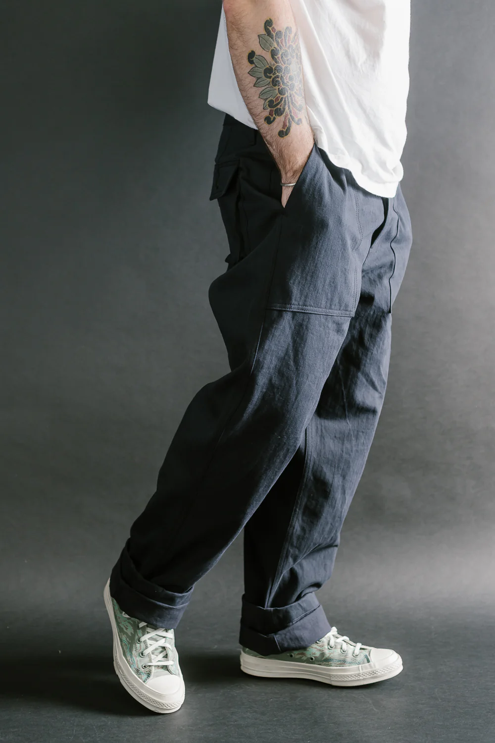 Fatigue Pant Washed HBT - Midnight - Image 11