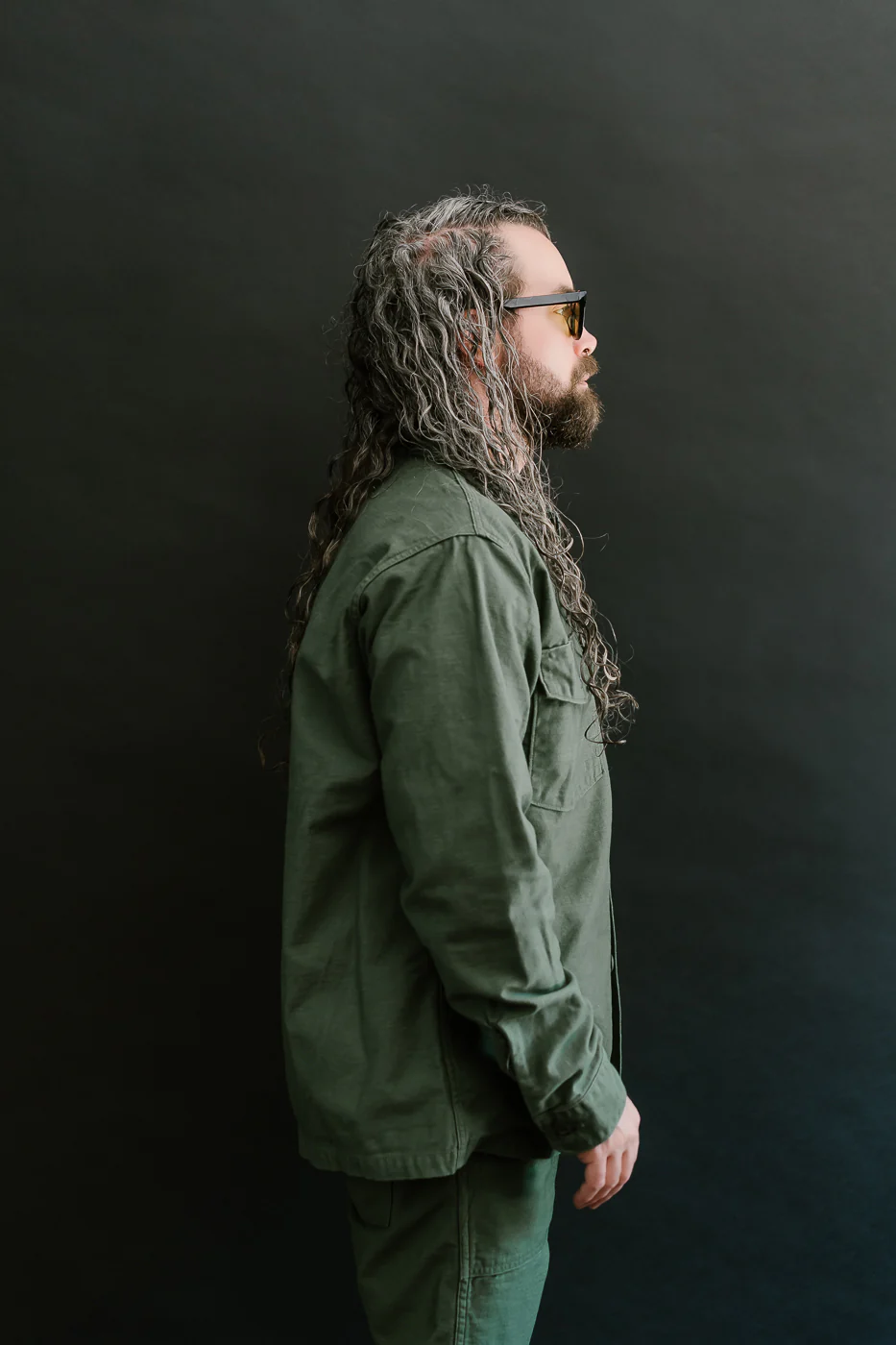 03-8045-16 - Fatigue Shirt Reverse Sateen - Olive - Image 11