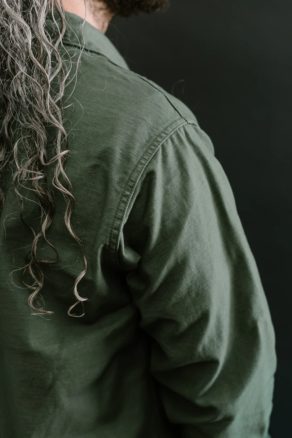 03-8045-16 - Fatigue Shirt Reverse Sateen - Olive - Image 17