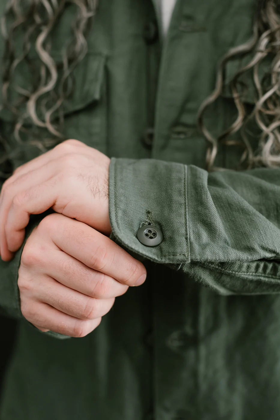 03-8045-16 - Fatigue Shirt Reverse Sateen - Olive - Image 18