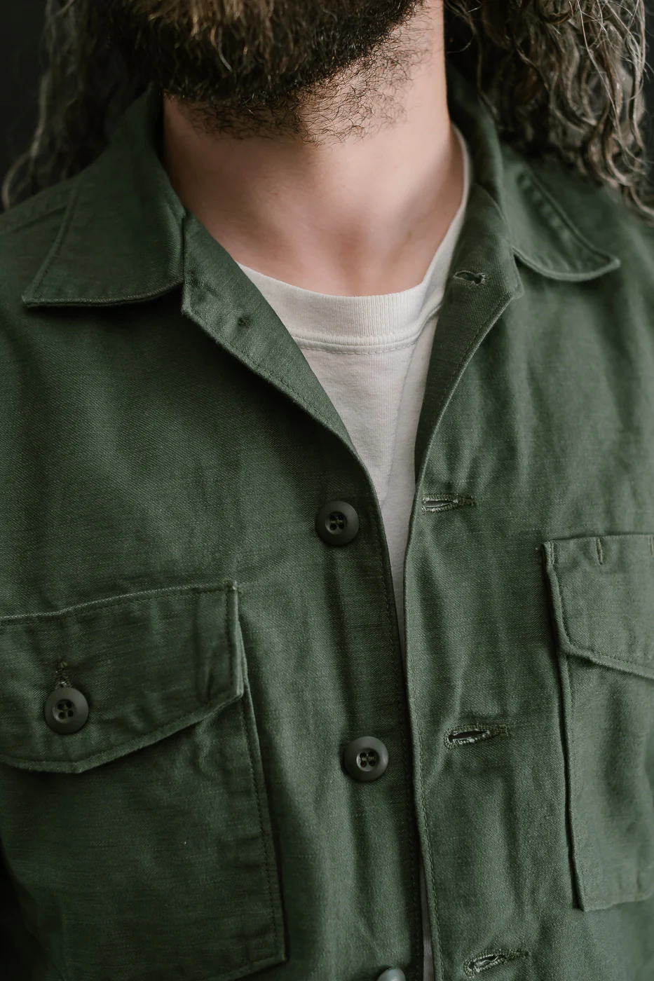 03-8045-16 - Fatigue Shirt Reverse Sateen - Olive - Image 19