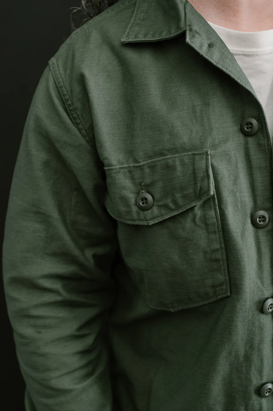 03-8045-16 - Fatigue Shirt Reverse Sateen - Olive - Image 20