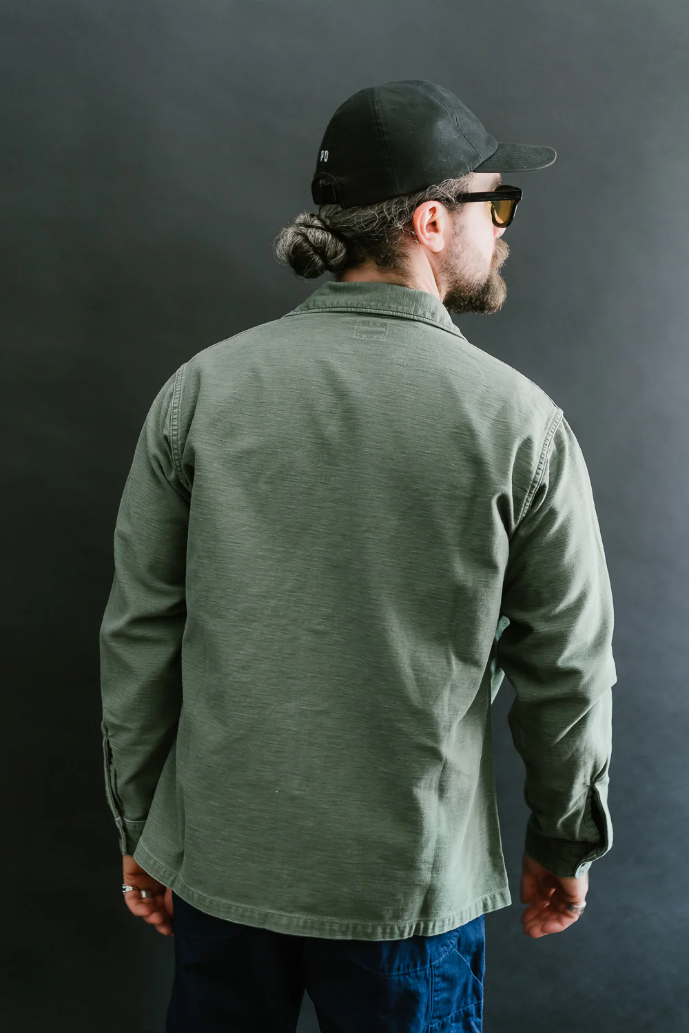 03-8045-216 - Fatigue Shirt Reverse Sateen - Vintage Washed Olive - Image 12