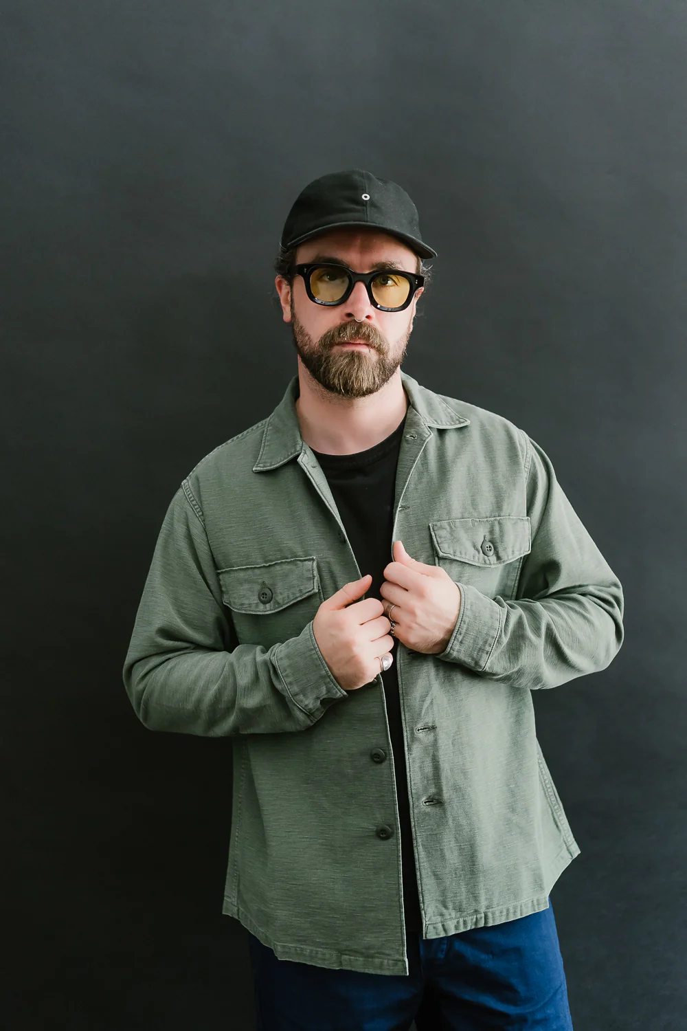03-8045-216 - Fatigue Shirt Reverse Sateen - Vintage Washed Olive - Image 9