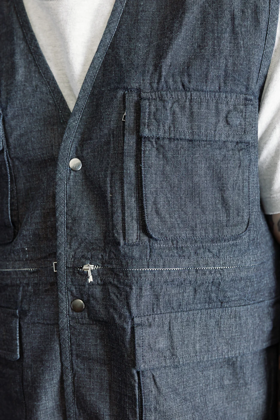 Field Vest - Indigo Ripstop - Image 17