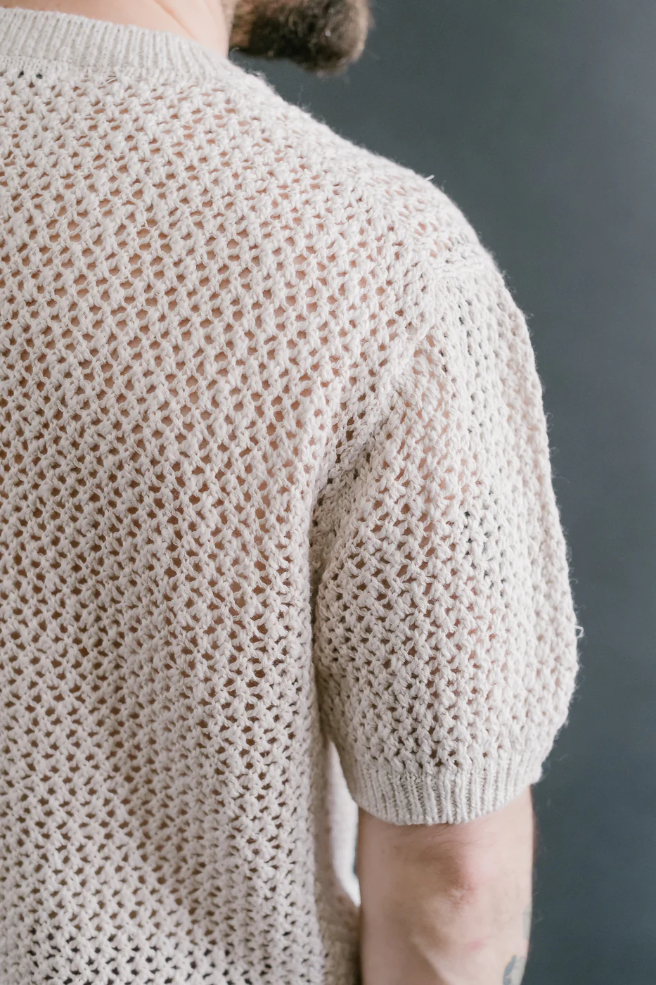 Flamme Knit T-Shirt - Ecru - Image 20