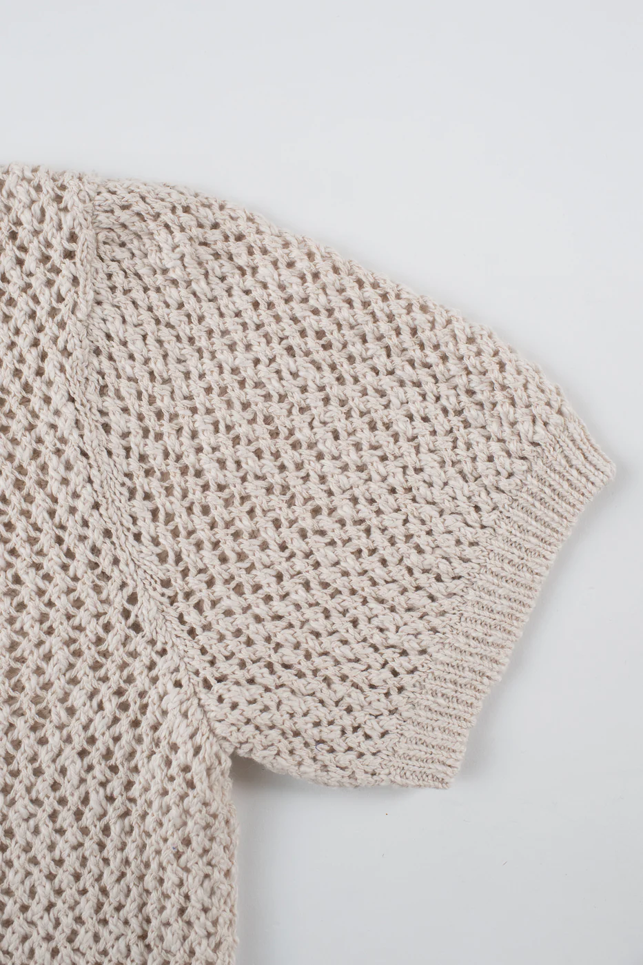 Flamme Knit T-Shirt - Ecru - Image 3