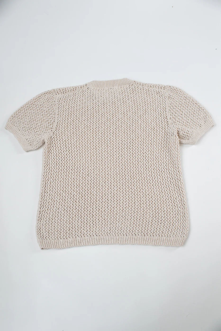 Flamme Knit T-Shirt - Ecru - Image 5