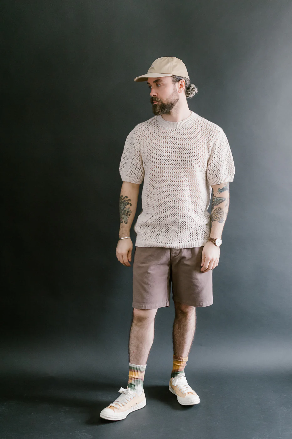Flamme Knit T-Shirt - Ecru - Image 6