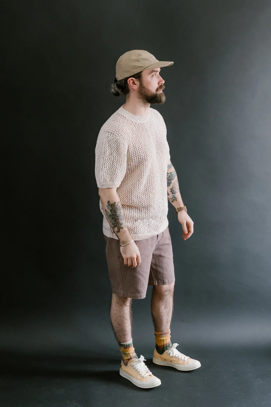 Flamme Knit T-Shirt - Ecru - Image 7