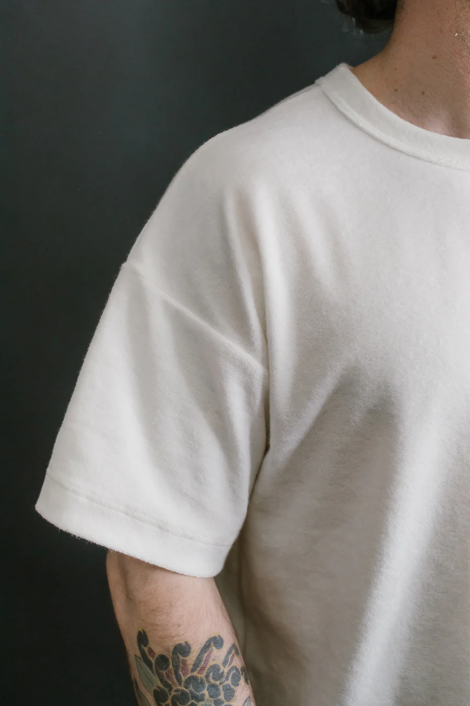 Fons Boxy Fit Towel T-Shirt - Ecru - Image 16