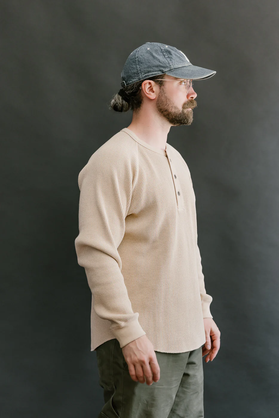 Foxfibre® Heavyweight Waffle Henley - Coyote 15 - Image 10