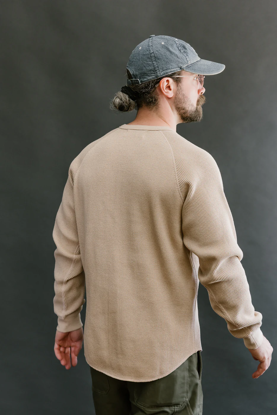Foxfibre® Heavyweight Waffle Henley - Coyote 15 - Image 11
