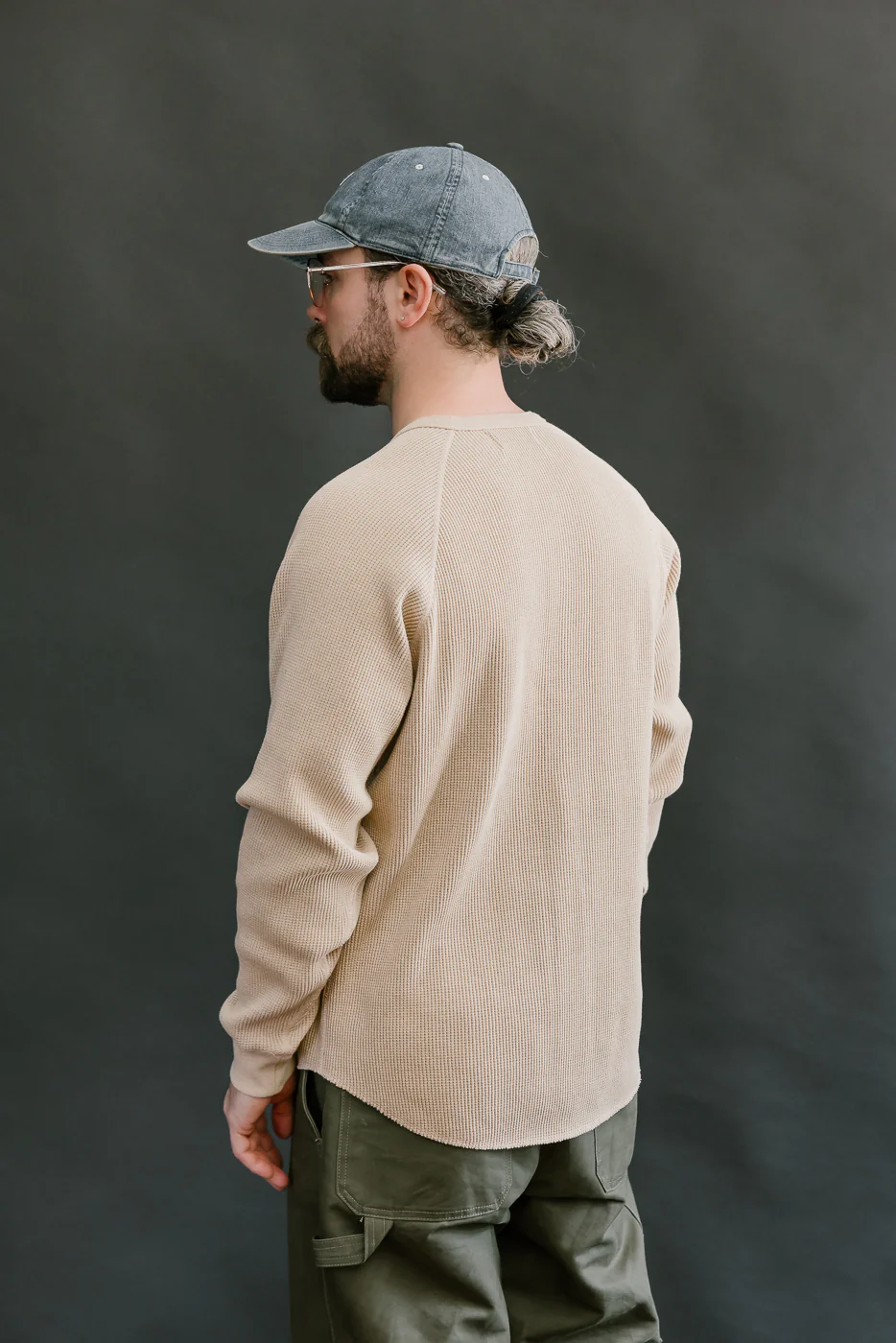 Foxfibre® Heavyweight Waffle Henley - Coyote 15 - Image 12