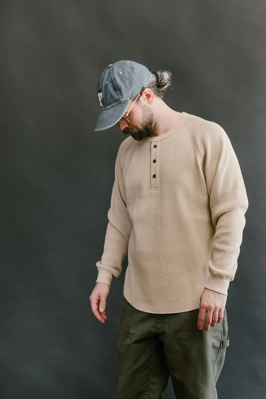 Foxfibre® Heavyweight Waffle Henley - Coyote 15 - Image 13