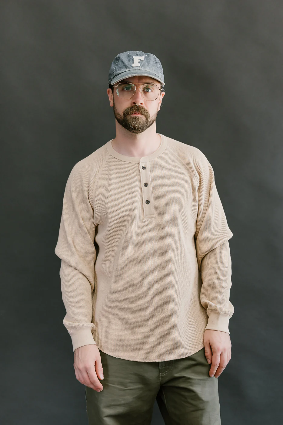 Foxfibre® Heavyweight Waffle Henley - Coyote 15 - Image 9