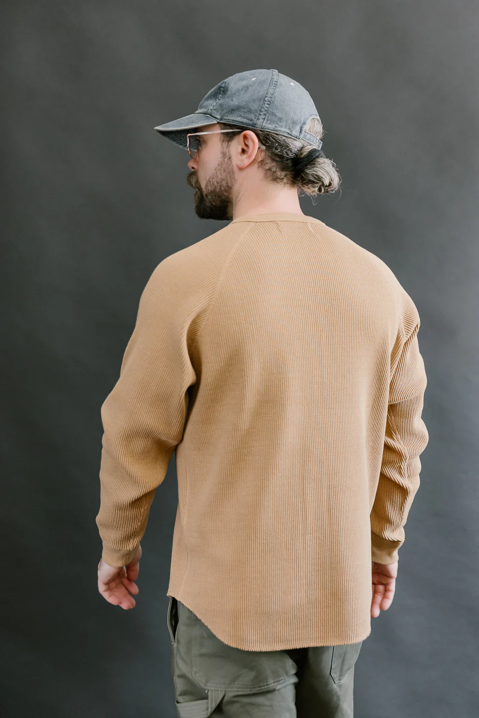 Foxfibre® Heavyweight Waffle Henley - Coyote 70 - Image 10