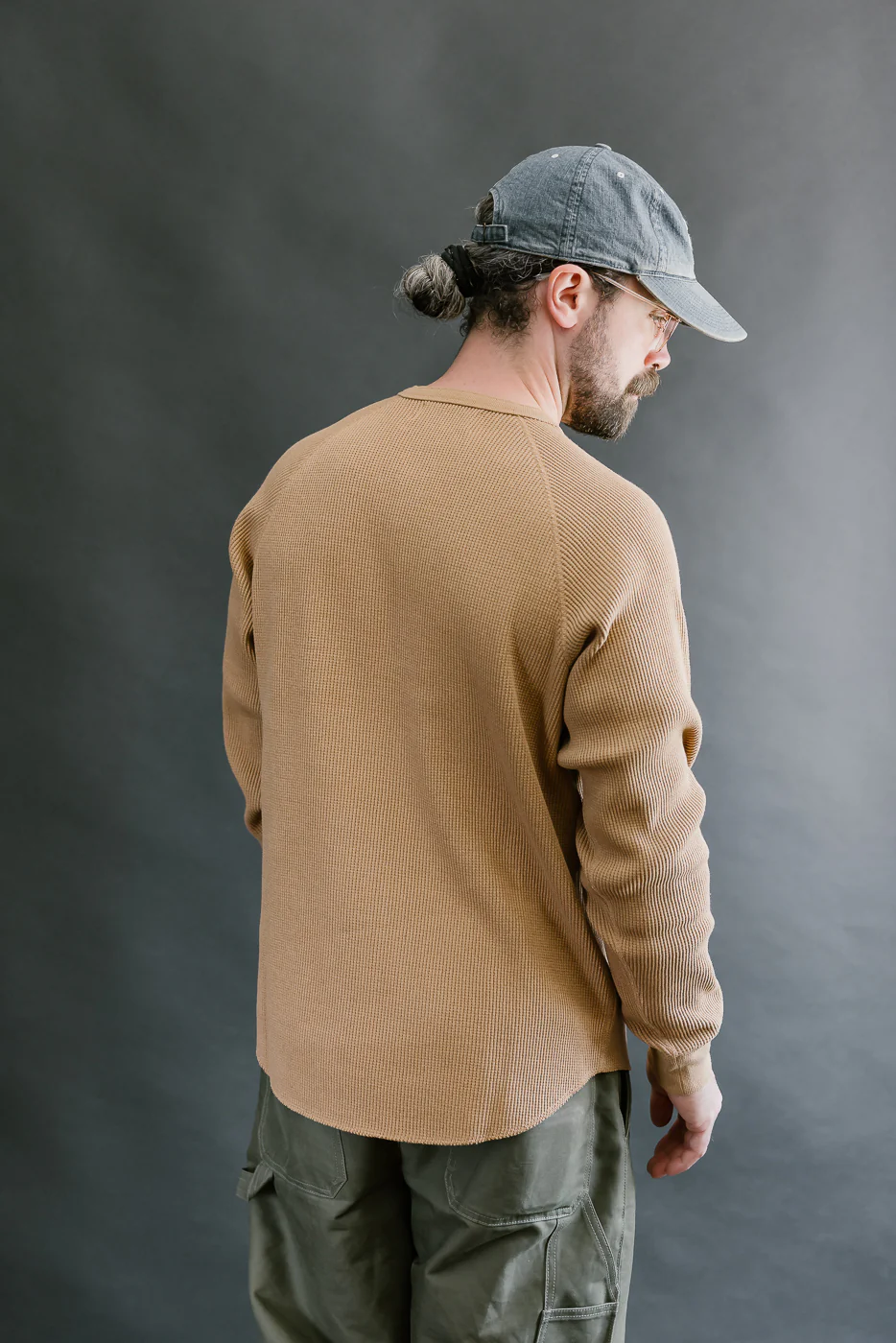 Foxfibre® Heavyweight Waffle Henley - Coyote 70 - Image 11