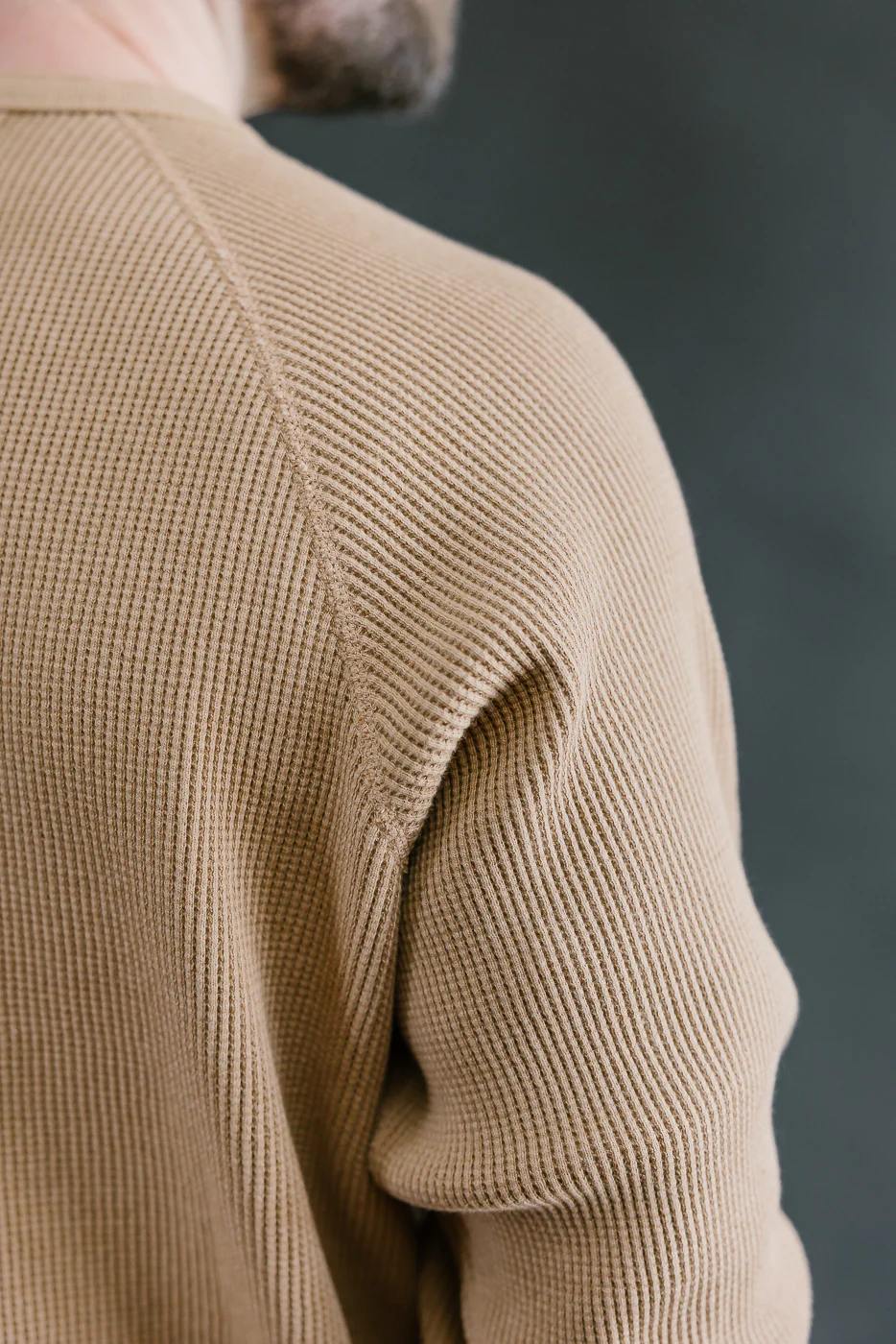Foxfibre® Heavyweight Waffle Henley - Coyote 70 - Image 16