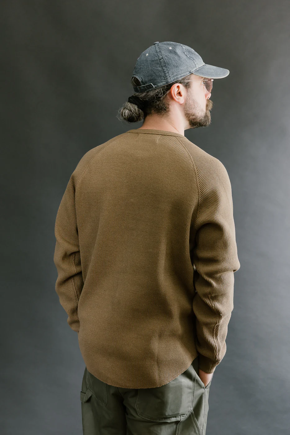 Foxfibre® Heavyweight Waffle Henley Iron Mordant - Coyote 80 - Image 10