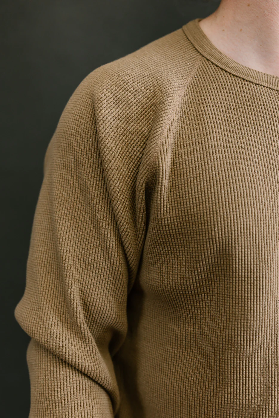 Foxfibre® Heavyweight Waffle Henley Iron Mordant - Coyote 80 - Image 15