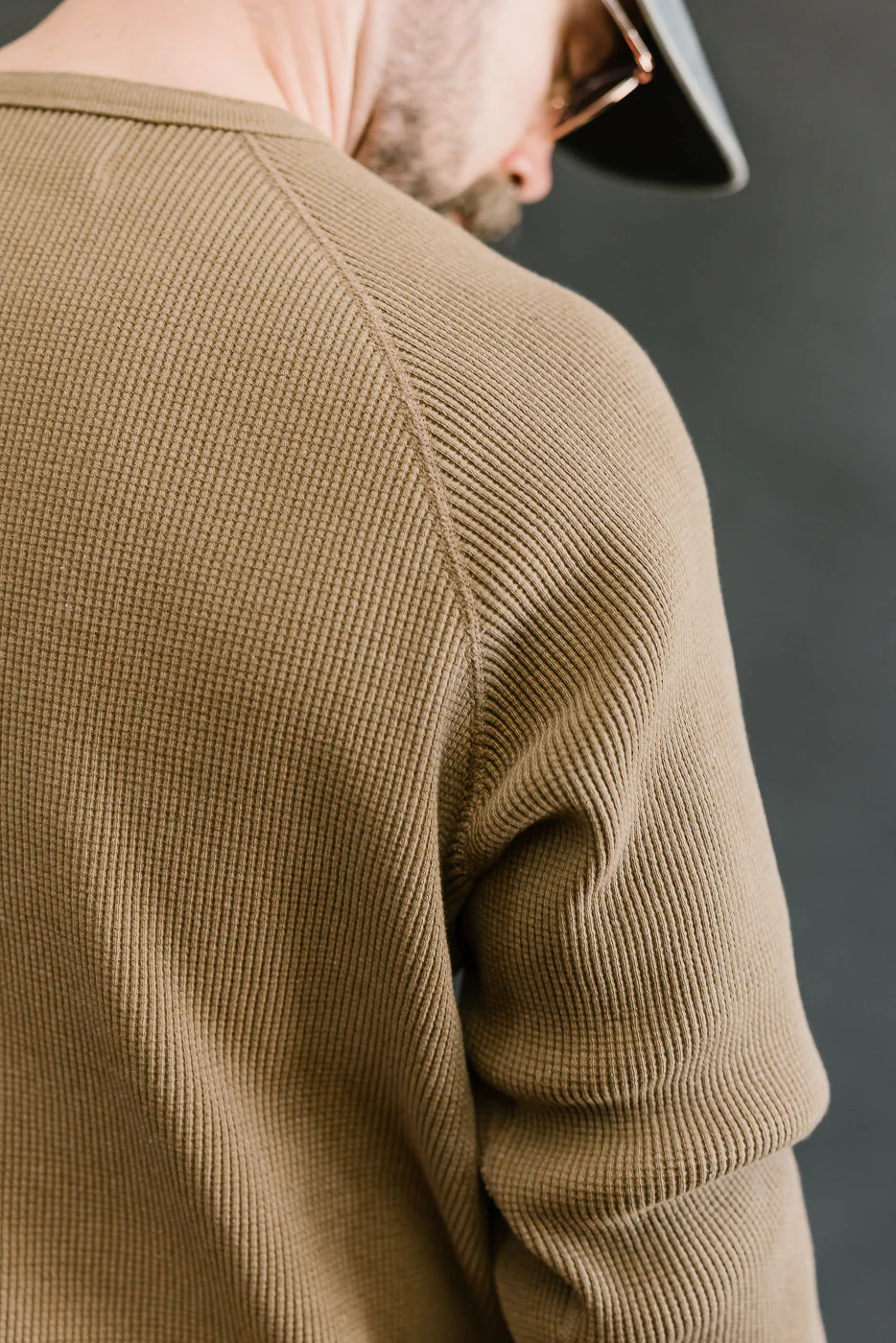 Foxfibre® Heavyweight Waffle Henley Iron Mordant - Coyote 80 - Image 16