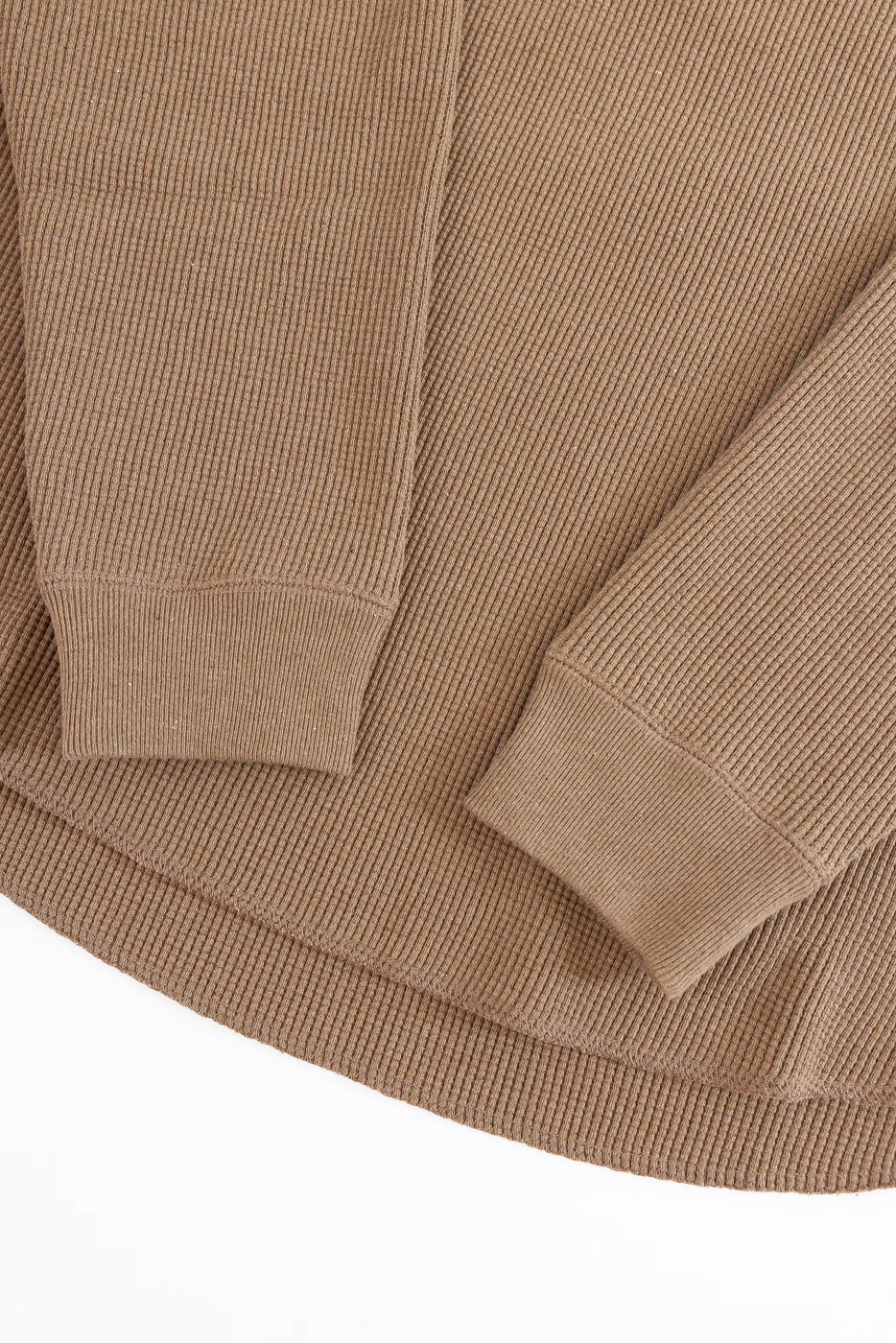 Foxfibre® Heavyweight Waffle Henley Iron Mordant - Coyote 80 - Image 3