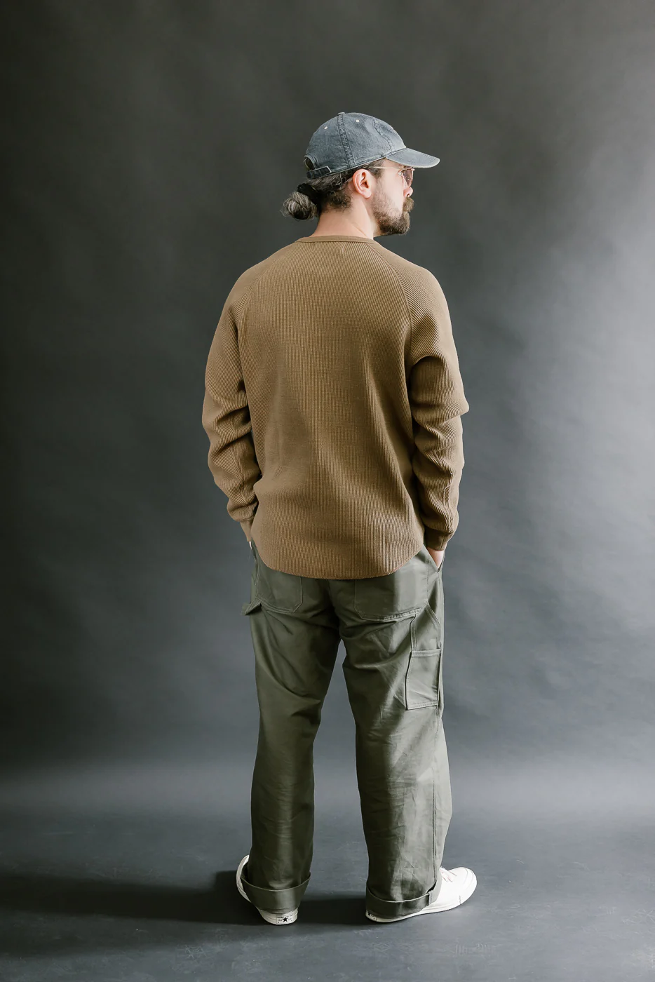 Foxfibre® Heavyweight Waffle Henley Iron Mordant - Coyote 80 - Image 7