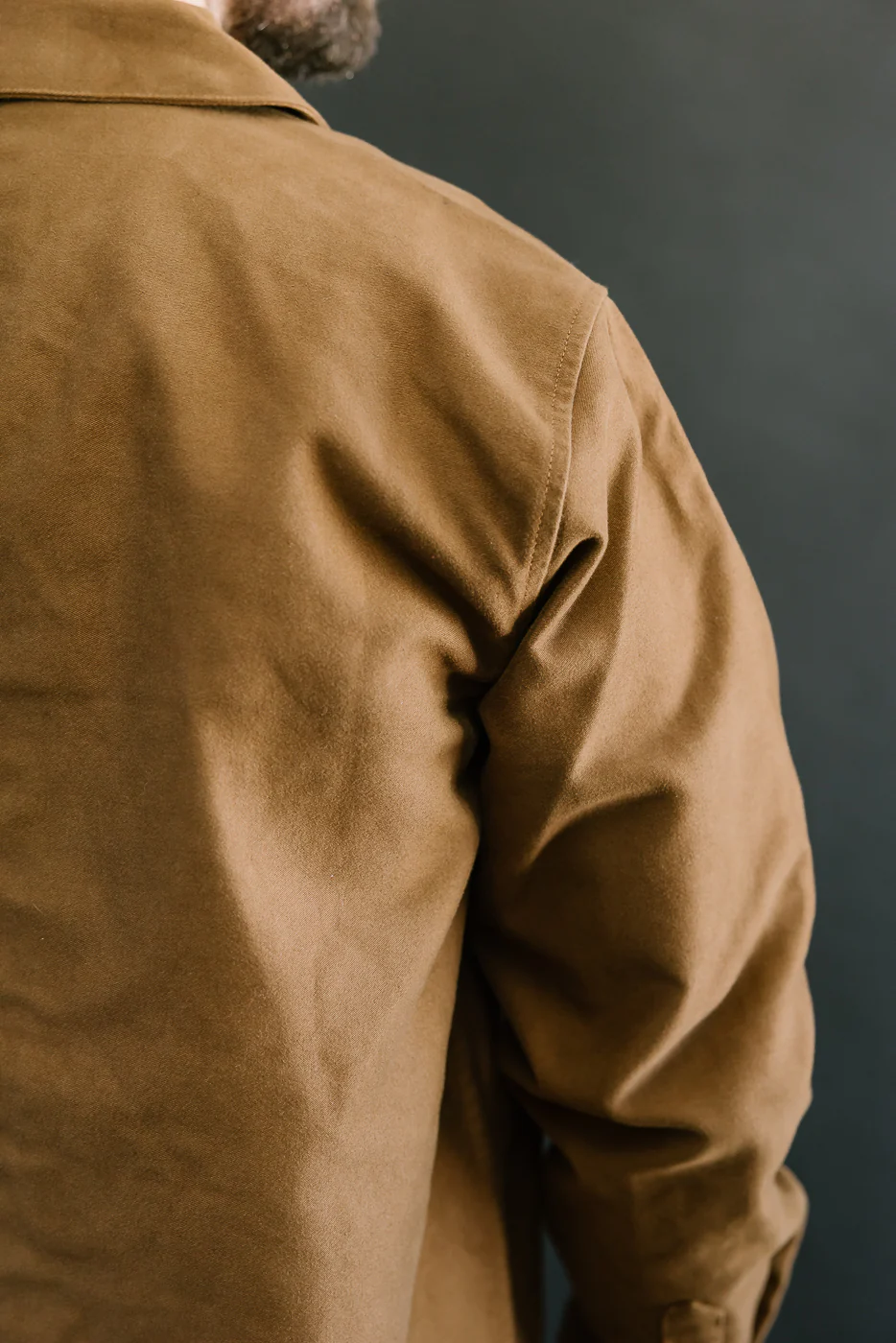 French Work Jacket Moleskin - Brown - Image 20